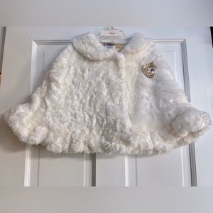 NWT Disney Princess Exclusive Vintage Faux Fur Holiday Bolero Cape - Size 4~RARE